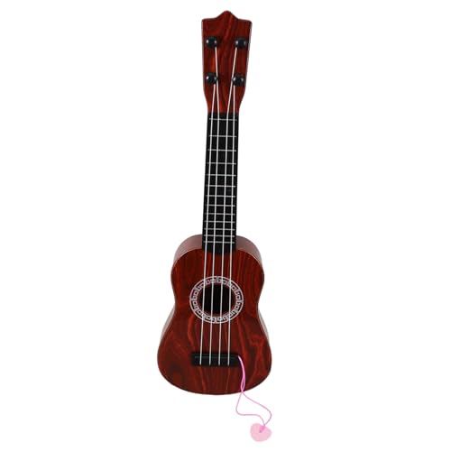 FUNNETOYU Ukulele für Kleinkinder Mini Gitarre für Frühe Musikalische Hochwertigem Sicherem für Anfänger Dekoration Rot Braunmit Geschenkbox von FUNNETOYU