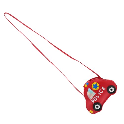 FUNNETOYU Umhängetasche mit Auto Design Leichte Crossbody Bag für Mädchen Modische Schultertasche Kleines Aufbewahrungstäschchen in Rot für Rollenspiele und Alltag von FUNNETOYU