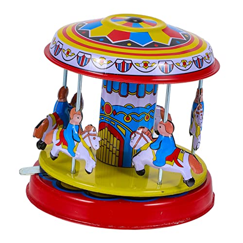 FUNNETOYU Vintage Wind Up Toy Karussell Retro für Sammler Dekoration Bar Club Zubehör von FUNNETOYU