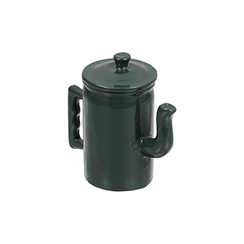 FUNNETOYU Wasserkocher Modell Mini-wasserkanne Mini House Decor Mini-hausverzierung Mini-hausschmuck Mini-café-wasserkocher-Modell Wasser Kann Dekorieren Mini-wassertopf Green Zinklegierung von FUNNETOYU