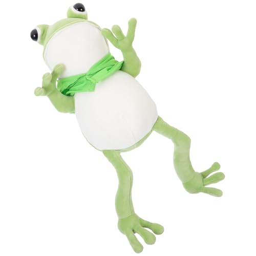 FUNNETOYU Weiches Plüsch Frosch Kuscheltier Niedliches Gefülltes Stofftier Kuschelige Froschpuppe als Geschenk Gemütliches Plüschtier für Erwachsene Deko für Schlafzimmer und Sofa von FUNNETOYU