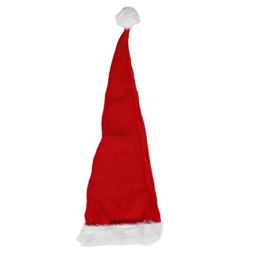 FUNNETOYU Weihnachtsmannmütze Hat Weihnachtsmannmütze Weihnachtsbaumspitze Mütze Weihnachtsmützen Lange Weihnachtsmütze Erwachsene Lange Elfenmütze Plüsch Weihnachtsdieb Lange Mütze Kranz von FUNNETOYU