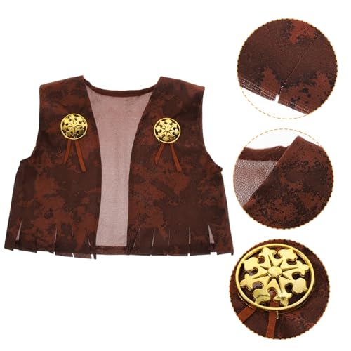 FUNNETOYU Junge Mädchen Western Weste Für Kostüm Party Festival Alltag Unisex Sanft Und Bequem Leicht Und Langlebig von FUNNETOYU