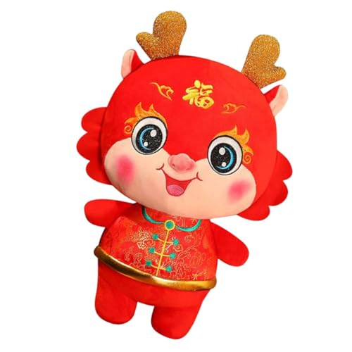FUNNETOYU chinesische neujahrsdekoration neujahrsgeschenk новогодние украшения Cartoon Drachen Drachen Stofftier Drachenplüschpuppe ausgestopftes Drachenspielzeug PP Baumwolle von FUNNETOYU