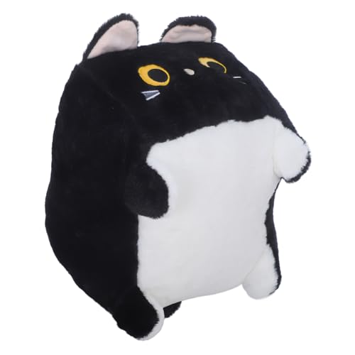 FUNNETOYU katzenförmige Puppe geschmeidiges Dekokissen Plüschtier Flauschiges Kuscheltier kuscheliges Katzenspielzeug gefüllte Puppe Desktop-Katzenpuppe Stofftierpuppe PP Baumwolle Schwarz FUNNETOYU katzenförmige Puppe geschmeidiges Dekokissen Plüschtier Flauschiges Kuscheltier kuscheliges Katzenspielzeug gefüllte Puppe Desktop-Katzenpuppe Stofftierpuppe PP Baumwolle Schwarz von FUNNETOYU