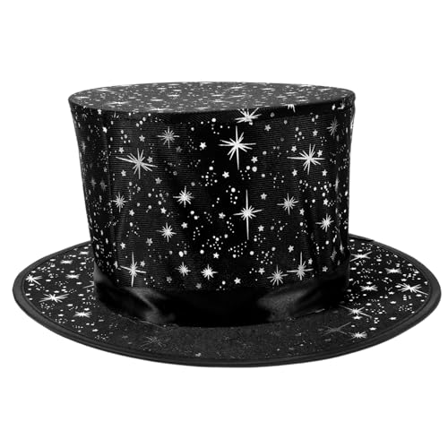 FUNNETOYU magischer Falthut Zubehör Kappenscheibenkäfig Halter Top-Hat-Stirnband Zauberer Kostüm Gadget kindermütze kappe Zauberrequisiten Partyhut zaubern Cosplay-Zylinder Tuch Black von FUNNETOYU