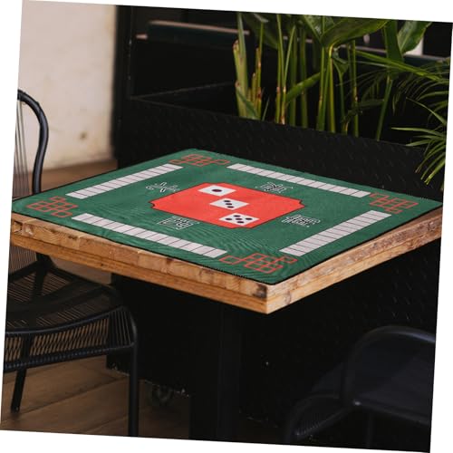 FUNNETOYU rutschfeste Mahjong Tischdecke Quadratisch Geräuschdämpfende Dicke Spielmatte für Poker Domino Brettspiele Weiches Sicheres Material für Heimspielzimmer von FUNNETOYU