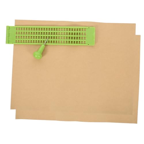FUNOMOCYA 1 Satz Braille-tafel Braille-schreibtafel Braille-schreibplatte Planke Lehre Stift Blind Schreibpapier Braille-zubehör Braille-Platte Plastik Light Green FUNOMOCYA 1 Satz Braille-tafel Braille-schreibtafel Braille-schreibplatte Planke Lehre Stift Blind Schreibpapier Braille-zubehör Braille-Platte Plastik Light Green von FUNOMOCYA