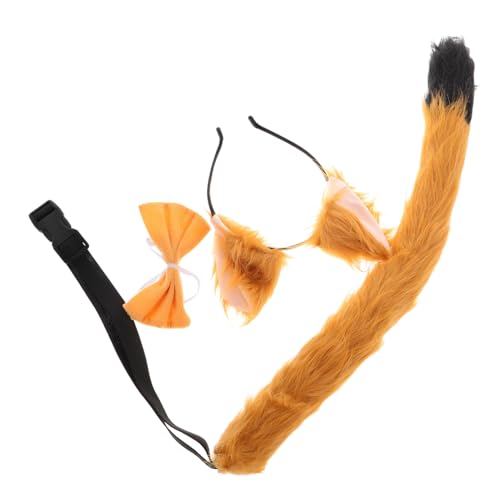 FUNOMOCYA 1 Satz Fuchsohren Haarreif Set aus Kunstpelz für Teiliges Cosplay Kostüm mit Fliege und Halloween Schulaufführungen und Verkleidungen FUNOMOCYA 1 Satz Fuchsohren Haarreif Set aus Kunstpelz für Teiliges Cosplay Kostüm mit Fliege und Halloween Schulaufführungen und Verkleidungen von FUNOMOCYA