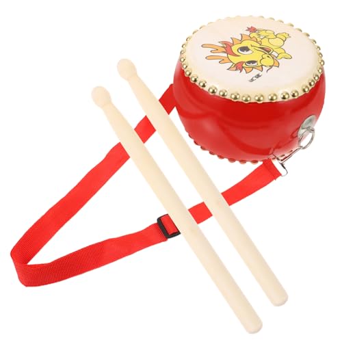 FUNOMOCYA 1 Satz Handtrommel mit Drachenmuster Musikinstrument für Frühe Musikalische Erziehung Robust und Langlebig für Kreative Bühnenaufführungen für Kleine Percussionisten von FUNOMOCYA