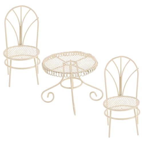 FUNOMOCYA 1 Satz Miniaturgarten Möbel Set Tisch und Stühle für Puppenhaus Deko Elegantes Design als Fotorequisiten Pflegeleicht für Miniaturparks und Kleine Räume FUNOMOCYA 1 Satz Miniaturgarten Möbel Set Tisch und Stühle für Puppenhaus Deko Elegantes Design als Fotorequisiten Pflegeleicht für Miniaturparks und Kleine Räume von FUNOMOCYA