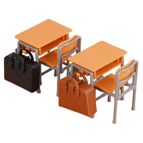 FUNOMOCYA 1 Satz Schreibtische Stühle Schulranzen Lebensnahe Klassenzimmermöbel für Puppenhaus Zubehör für Miniatur Dekoration und Spielszene FUNOMOCYA 1 Satz Schreibtische Stühle Schulranzen Lebensnahe Klassenzimmermöbel für Puppenhaus Zubehör für Miniatur Dekoration und Spielszene von FUNOMOCYA