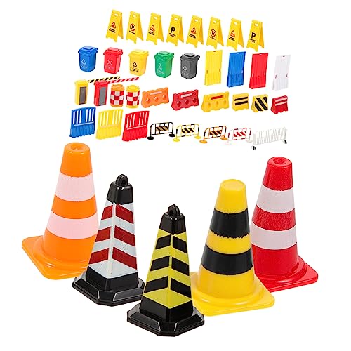 FUNOMOCYA 1 Satz Transportspielzeug Kognitives Spielzeug Verkehrszeichen Spielzeug Lernspielzeug Verkehrszeichen Spielzeug Simulation Verkehrszeichenmodell Früherziehungsspielzeug von FUNOMOCYA