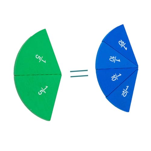 FUNOMOCYA 1 Stück Farbige Lernscheiben für Lernset zur Visualisierung von Brüchen Mathe Puzzles für Fraction Manipulatives Mathematikverständnis und Zählfähigkeiten von FUNOMOCYA
