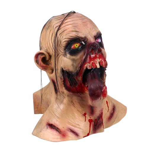 FUNOMOCYA 1stk Horror-maske Halloween Horror Kopf Abschlussball Requisiten Geisterfestmaske Kostüm Für Erwachsene Halloween-masken Halloween-kostümkopf Emulsion Kleidung Zubehör von FUNOMOCYA