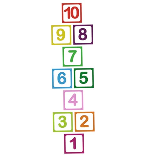 FUNOMOCYA 10 Blatt Selbstklebende Zahlenspielbodenaufkleber für rutschfeste Sticker für Kreatives und Dekorative Gestaltung im Kinderzimmer FUNOMOCYA 10 Blatt Selbstklebende Zahlenspielbodenaufkleber für rutschfeste Sticker für Kreatives und Dekorative Gestaltung im Kinderzimmer von FUNOMOCYA