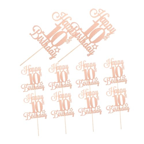 FUNOMOCYA 10 Stück Glitzernde Cupcake Topper Geburtstagsdeko für Mädchen Jubiläum Party Festliche Kuchenstecker Rosa für Jahre Veranstaltung FUNOMOCYA 10 Stück Glitzernde Cupcake Topper Geburtstagsdeko für Mädchen Jubiläum Party Festliche Kuchenstecker Rosa für Jahre Veranstaltung von FUNOMOCYA