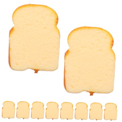 FUNOMOCYA 10 Stück Simulation Toastscheibe Display Gefälschte Lebensmittel Realistisches Künstliches Brot Faux Favor Modell Realistische Lebensmittel Gefälschte Scheibe Toast Prop FUNOMOCYA 10 Stück Simulation Toastscheibe Display Gefälschte Lebensmittel Realistisches Künstliches Brot Faux Favor Modell Realistische Lebensmittel Gefälschte Scheibe Toast Prop von FUNOMOCYA