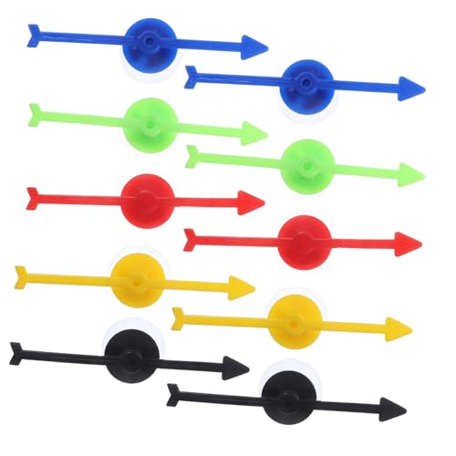 FUNOMOCYA 10 Stück Teiliges Bunter Pfeilförmige Saugnäpfe Spielzubehör für Brettspiele Drehspiele Langlebig Kompakt Wiederverwendbar für Partys Events Familien und Kommerzielle Unterhaltung von FUNOMOCYA