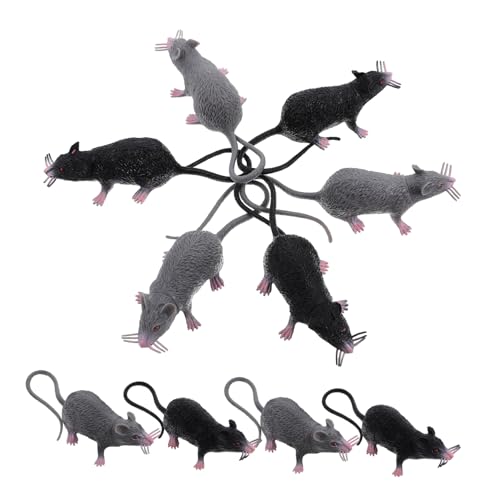 FUNOMOCYA 10 Stück Teiliges Halloween Ratten Realistisch Aussehende Mäuse Figuren Wiederverwendbar Leicht zu Reinigen für Gruselige Partydekoration und Streichspiele FUNOMOCYA 10 Stück Teiliges Halloween Ratten Realistisch Aussehende Mäuse Figuren Wiederverwendbar Leicht zu Reinigen für Gruselige Partydekoration und Streichspiele von FUNOMOCYA