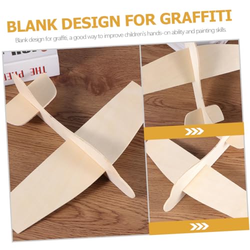 FUNOMOCYA 10 Stück Teiliges Holzflugzeug Bausatz für DIY Modellflugzeug mit Glatten Kanten zum Bemalen und Selber Bauen Fördert Kreativität und Geduld Geeignet für Bastelklassen und von FUNOMOCYA