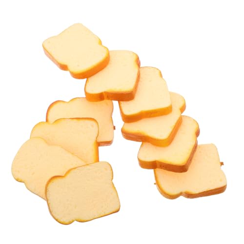 FUNOMOCYA 10 Stück Teiliges Künstliche Toastbrot Scheiben Realistische Brotsimulation mit Detaillierter Verarbeitung Vielseitig für Küchen Deko Party DIY Display und Bäckerei Requisiten FUNOMOCYA 10 Stück Teiliges Künstliche Toastbrot Scheiben Realistische Brotsimulation mit Detaillierter Verarbeitung Vielseitig für Küchen Deko Party DIY Display und Bäckerei Requisiten von FUNOMOCYA