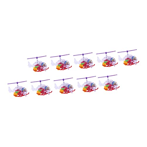 FUNOMOCYA 10 Stück Teiliges Kunststoff Aufzieh Helikopter Bunte Wind Up Hubschrauber für Partygeschenke und Outdoor Spielspaß Jungen Mädchen Zufällige Farbe Zufällige Farbe von FUNOMOCYA