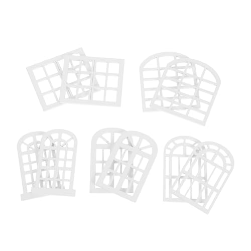 FUNOMOCYA 10 Stück Teiliges Mini Holz Fensterrahmen Realistische Miniatur Dollhouse Fenster Vielseitige DIY Puppenhaus Dekoration Kleine Holzrahmen für Miniatur Möbel und Schlafzimmer FUNOMOCYA 10 Stück Teiliges Mini Holz Fensterrahmen Realistische Miniatur Dollhouse Fenster Vielseitige DIY Puppenhaus Dekoration Kleine Holzrahmen für Miniatur Möbel und Schlafzimmer von FUNOMOCYA
