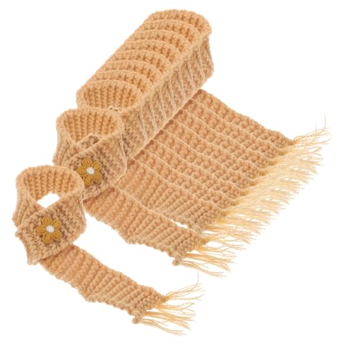 FUNOMOCYA 10 Stück Teiliges Mini strickschals Verstellbar DIY Puppenschal Kawaii Flaschenhalstuch Vielseitig für Weinflaschen Dekoration Kleine Accessoires von FUNOMOCYA