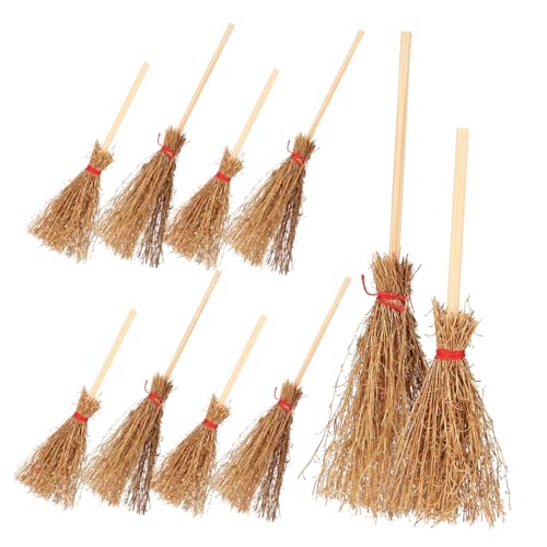 FUNOMOCYA 10 Stück Teiliges Miniatur Hexenbesen Handgeflochtenem Stroh Kleine Besen für Puppenhausdekoration Halloween partyaccessoires und Detailreiche Zauberbesen für Miniaturgärten FUNOMOCYA 10 Stück Teiliges Miniatur Hexenbesen Handgeflochtenem Stroh Kleine Besen für Puppenhausdekoration Halloween partyaccessoires und Detailreiche Zauberbesen für Miniaturgärten von FUNOMOCYA
