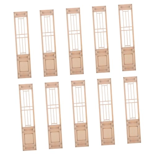FUNOMOCYA 10 Stück Teiliges Miniatur Holzfenster Handgefertigte Chinesische Miniatur Fenster Filigrane Orientalische DIY Puppenhaus Dekoration Vielseitig für Miniaturgärten Leicht Montierbar von FUNOMOCYA