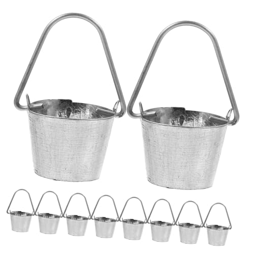 FUNOMOCYA 10 Stück Teiliges Miniatur Metall Eimer mit Griff Stabile Mini Blumentöpfe für Puppenhaus und Garten Dekoration Vielseitige Miniatur Landschaftsaccessoires für Mikro Gartenszenen FUNOMOCYA 10 Stück Teiliges Miniatur Metall Eimer mit Griff Stabile Mini Blumentöpfe für Puppenhaus und Garten Dekoration Vielseitige Miniatur Landschaftsaccessoires für Mikro Gartenszenen von FUNOMOCYA