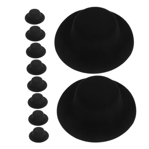 FUNOMOCYA 10 Stück Teiliges Miniatur Top Hüte Schwarz für DIY Projekte Weihnachtsdeko Haustierkostüm Modische Kleine Hüte Vielseitig Einsetzbar für Basteln Party Styling FUNOMOCYA 10 Stück Teiliges Miniatur Top Hüte Schwarz für DIY Projekte Weihnachtsdeko Haustierkostüm Modische Kleine Hüte Vielseitig Einsetzbar für Basteln Party Styling von FUNOMOCYA