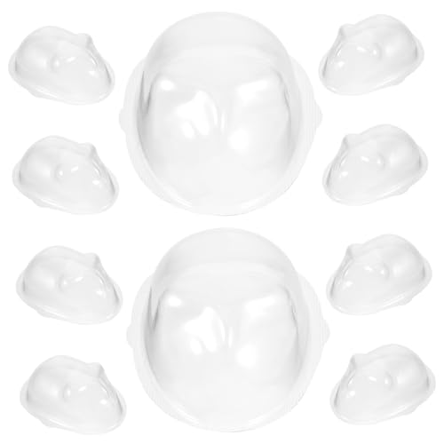 FUNOMOCYA 10 Stück Teiliges PVC Puppen Transparent Schützende Display abdeckungen für DIY Puppenzubehör Klare Schutzmasken für Kleine Puppen und Plüschtiere Staubdichte Organizer hüllen von FUNOMOCYA