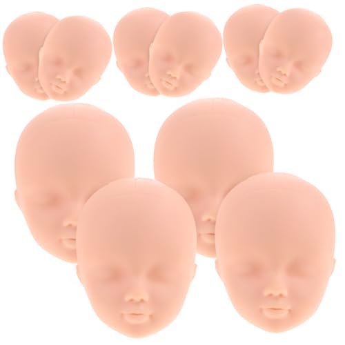 FUNOMOCYA 10 Stück Teiliges Puppenkopf Kunststoff Übungsköpfe für Make up für Bastelprojekte DIY Puppenherstellung Langlebig Handliche für Kreative Anwendungen von FUNOMOCYA