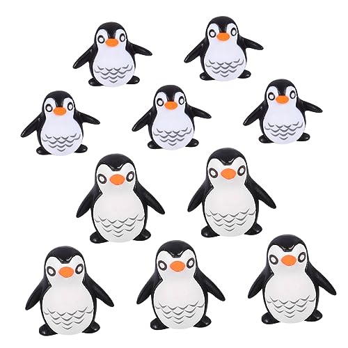 FUNOMOCYA 10 Stück Teiliges Realistischer Pinguinfiguren Hochwertigem Handbemalt für Kinderzimmer Dekoration für Zuhause Büro oder Partys von FUNOMOCYA