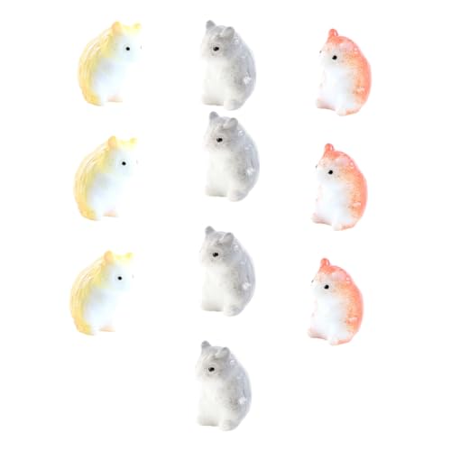 FUNOMOCYA 10 Stück Teiliges Resin Cake Decor Figuren Realistische Miniatur Bäckerei Ornamente Bunte Cartoon Tier Dekoration für Party Zuhause Kuchen und Mikrolandschaft von FUNOMOCYA