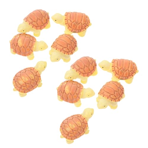 FUNOMOCYA 10 Stück Teiliges Schildkröten Dekorationsset aus Resin für Aquarien Realistische Kunst Tierfiguren zur Verschönerung von Unterwasserlandschaften und Terrarien für Reptilienbecken von FUNOMOCYA