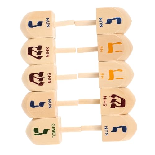 FUNOMOCYA 10 Stück Teiliges Set Mini Holz Dreidel Hanukkah für Klassische Chanukka Deko Handgefertigt Fördert Kognitive Entwicklung und Hand Auge Koordination für Festtagsfeiern FUNOMOCYA 10 Stück Teiliges Set Mini Holz Dreidel Hanukkah für Klassische Chanukka Deko Handgefertigt Fördert Kognitive Entwicklung und Hand Auge Koordination für Festtagsfeiern von FUNOMOCYA