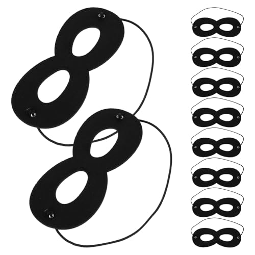 FUNOMOCYA 10 Stück Teiliges Superhelden Augenmasken aus Filz Elastisch Komfortabel Bequem Mysteriöses Design für Kinderkostüme Themenpartys Halloween und Fasching Einfach Anzuziehen von FUNOMOCYA