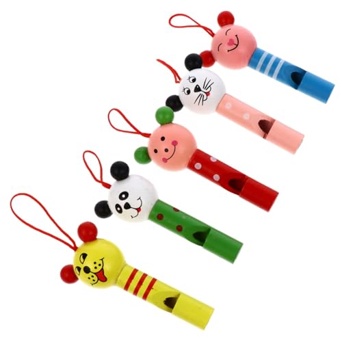 FUNOMOCYA 10 Stück Teiliges Tierpfeifen Junge Mädchen Pädagogisches Musikinstrument Sichere Glatte Oberfläche Bunte Cartoon Designs als Geburtstagsgeschenk für Kleinkinder von FUNOMOCYA