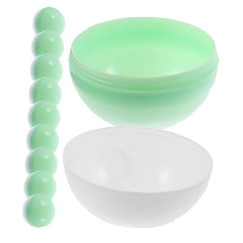 FUNOMOCYA 10 Stück Teiliges Transparente Kunststoffkugeln mit Weißem Deckel Wiederbefüllbare Robuste Sammelboxen für Spielzeugautomaten Partygeschenke und Süßigkeiten Zufällige Farbe von FUNOMOCYA