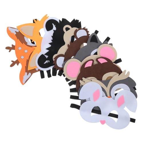 FUNOMOCYA 10 Teiliges Cartoon Filzmasken mit Waldtieren Weicher Sicherer Materialmix Kinderparty Accessoires für Halloween Geburtstag und Kostümfeiern Vielseitig und Bequem Tragbar FUNOMOCYA 10 Teiliges Cartoon Filzmasken mit Waldtieren Weicher Sicherer Materialmix Kinderparty Accessoires für Halloween Geburtstag und Kostümfeiern Vielseitig und Bequem Tragbar von FUNOMOCYA