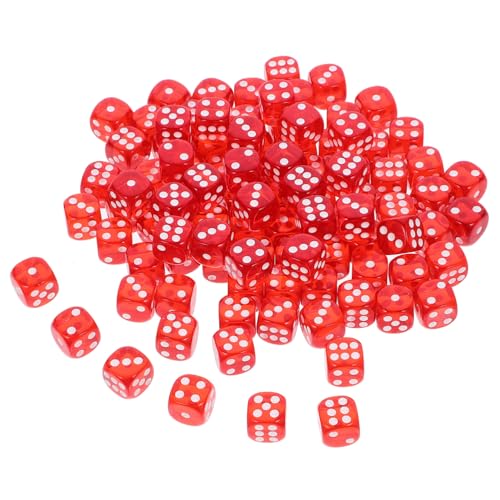 FUNOMOCYA 100 Stück Acryl Würfelspielwürfel Mehrseitig Farbige Kristallwürfel Partyzubehör Spielwürfel Partydeko Für Brettspiele Ktv Bars von FUNOMOCYA