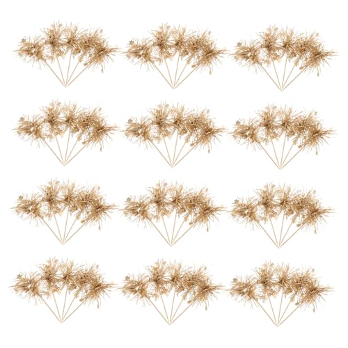 FUNOMOCYA 100 Stück Glitter Cupcake Topper mit Funkelnden Lametta Cake Inserts Vielseitige Party-deko für Geburtstag Weihnachten und Festliche Dessertdekorationen von FUNOMOCYA
