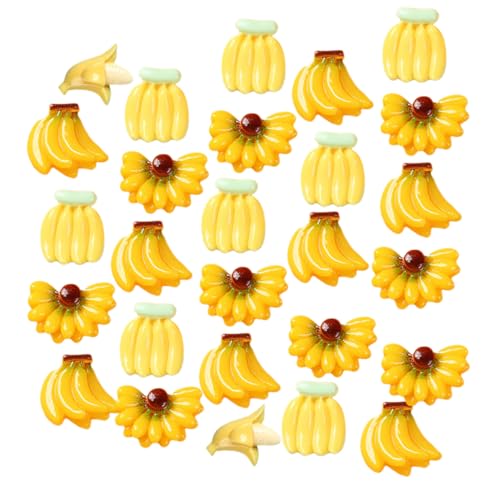 FUNOMOCYA 100 Stück Künstliche Mini Bananen Deko Lebensechte Obst Modelle für Fotografie Party Langlebige Realistische Simulation aus Sicherem Material von FUNOMOCYA
