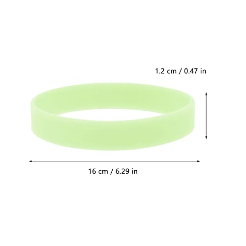 FUNOMOCYA 100 Stück Leuchtende Silikon Armbänder Party Wristband Nachtlauf Flexible Luminous Wristband Hautfreundlich Robust von FUNOMOCYA
