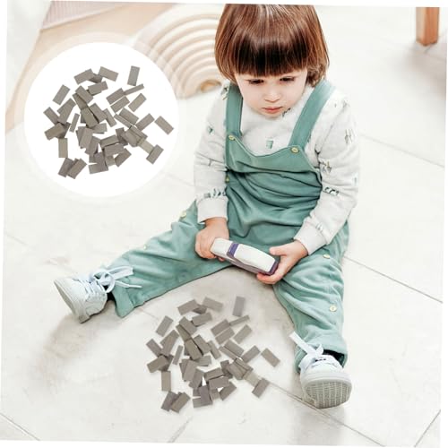 FUNOMOCYA 100 Stück Miniatur Ziegelsteine aus Realistische Mauerstein Simulation für DIY Puppenhaus Micro Landschaftsdekoration Sicherer Baustoff für Kinderhandwerk und Modellbau von FUNOMOCYA