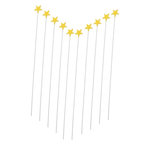 FUNOMOCYA 100 Stück Sterne Cake Topper aus Weichem Schwamm Wiederverwendbare Tortendeko Picks für Geburtstag Hochzeit Shower Vielseitige Kuchen Dekoration Gelbe Sterne von FUNOMOCYA