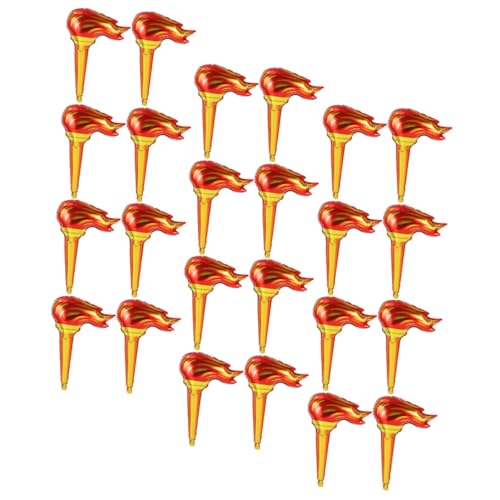 FUNOMOCYA 100 Stück Teiliges Aufblasbares Fackel Cheer Torch mit Realistischer Flamme als Dekoration und Party Accessoire für Sportveranstaltungen und Feuerwehr Mottopartys von FUNOMOCYA